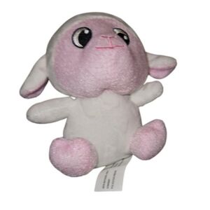 Lamb 6" Plush Toy Soft White and Pink